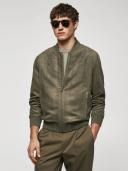 Mango Man - Suede-effect Bomber Jacket Khaki - XL - Man