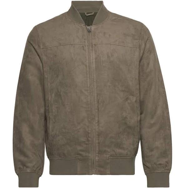 Mango Man - Suede-effect Bomber Jacket Khaki - XXL - Man