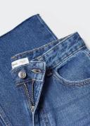 Mango - Wideleg Mid-Rise Jeans Dark Blue - 46 - Woman