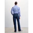 Mango - Wideleg Mid-Rise Jeans Dark Blue - 46 - Woman