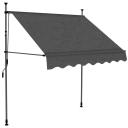 Manual Retractable Awning With LED 200 cm Anthracite vidaXL
