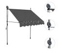Manual Retractable Awning With LED 200 cm Anthracite vidaXL