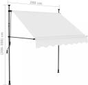 Manual Retractable Awning With LED 200 cm Anthracite vidaXL