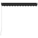 Manual Retractable Awning With LED 350x250 cm Anthracite vidaXL