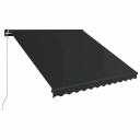 Manual Retractable Awning With LED 350x250 cm Anthracite vidaXL