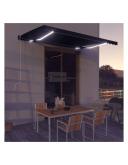 Manual Retractable Awning With LED 450x300 cm Anthracite vidaXL