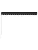 Manual Retractable Awning With LED 450x300 cm Anthracite vidaXL