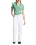 Marcs Lauren Space Dye Knit Polo in Verde/Ivory Green S