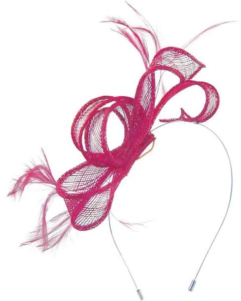 Max and Ellie Sinamay Fascinator in Fuchsia (Pink)