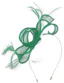 Max and Ellie Sinamay Fascinator in Jade (Green)