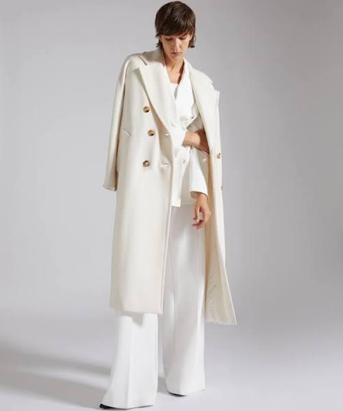 Max Mara Women 101801 Madame Icon Coat 021 White / 4