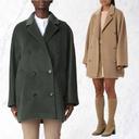 Maxmara Short Casual Style Wool Plain Party Style Office Style, Brown, IT42
