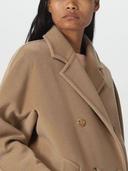 Maxmara Short Casual Style Wool Plain Party Style Office Style, Brown, IT42