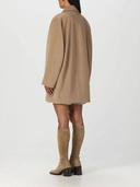 Maxmara Short Casual Style Wool Plain Party Style Office Style, Brown, IT42