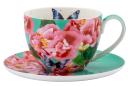 Maxwell & Williams Gabby Malpas Posey Breakfast Cup & Saucer 400ml - Camellia Dreams