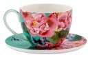 Maxwell & Williams Gabby Malpas Posey Breakfast Cup & Saucer 400ml - Camellia Dreams