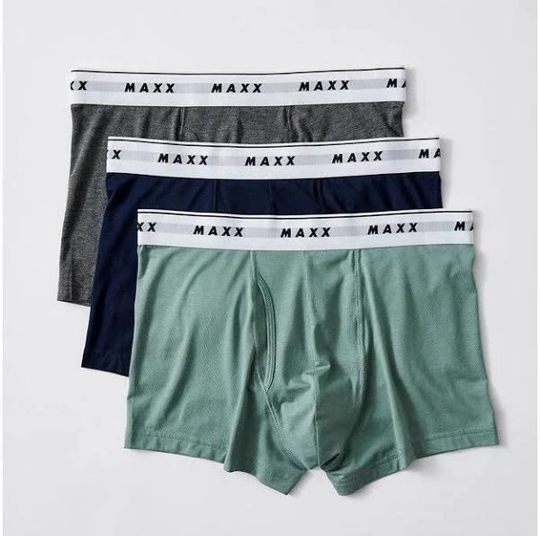 Maxx 3 Pack Fitted Trunks | Green