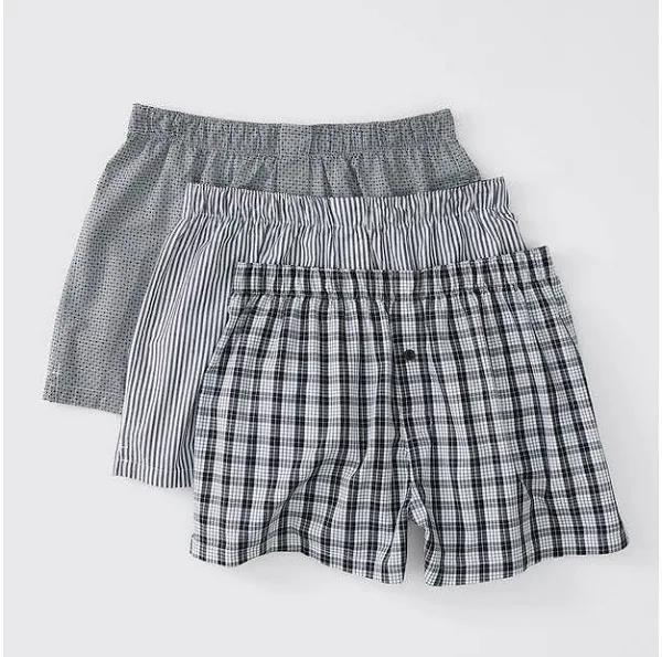 Maxx 3 Pack Woven Boxers | Black