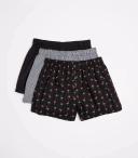 Maxx 3 Pack Woven Boxers - Flamingo