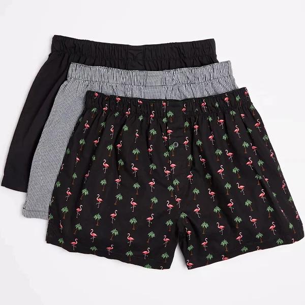 Maxx 3 Pack Woven Boxers - Flamingo