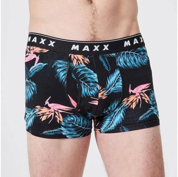 Maxx Flyfront Trunks - Floral | Black | XXL