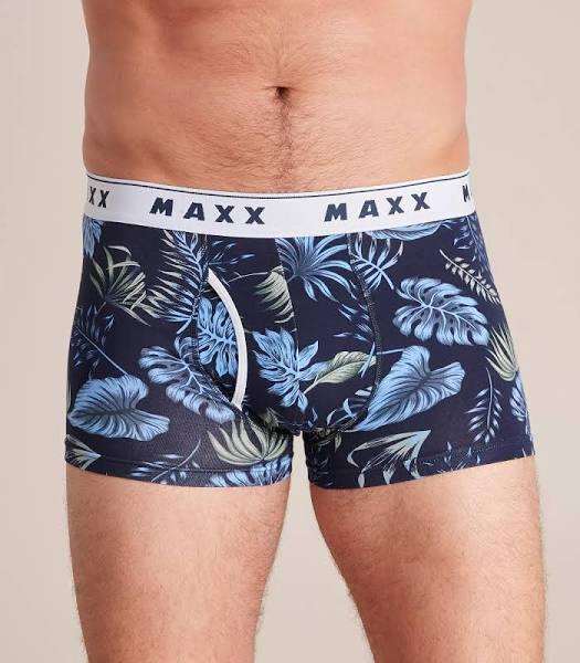 Maxx Flyfront Trunks - Leaf | Blue | XXL