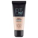Maybelline Fit Me Matte & Poreless Foundation 30ml - Various Shades 102 Fair Ivory