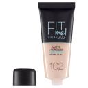 Maybelline Fit Me Matte & Poreless Foundation 30ml - Various Shades 102 Fair Ivory