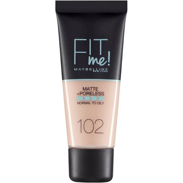 Maybelline Fit Me Matte & Poreless Foundation 30ml - Various Shades 102 Fair Ivory