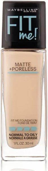 Maybelline Fit Me Matte + Poreless Liquid Foundation Makeup, Natural I