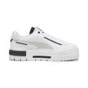 Mayze Crashed Women's Sneakers in White/Black, Size 10.5 by Puma