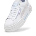 Mayze Crashed Women's Sneakers in White/Galaxy Pink, Size 8 by Puma