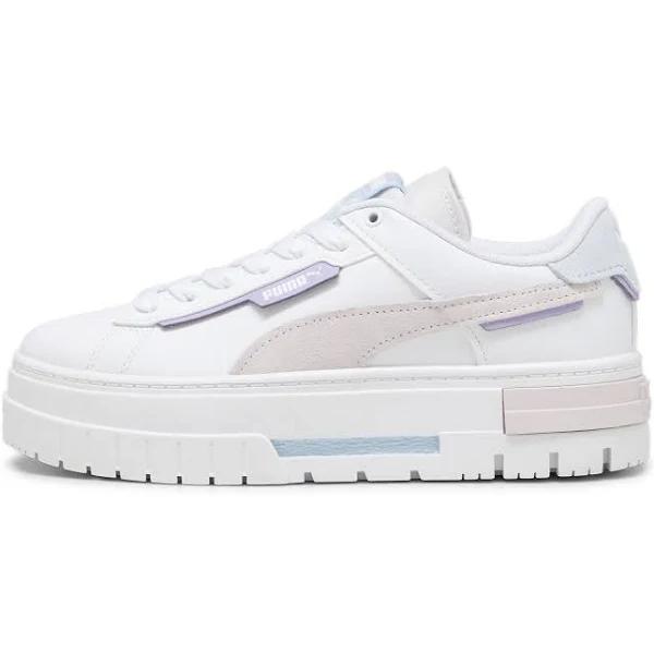 Mayze Crashed Women's Sneakers in White/Galaxy Pink, Size 8 by Puma