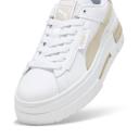 Mayze Crashed Women's Sneakers in White/Granola, Size 6 by Puma