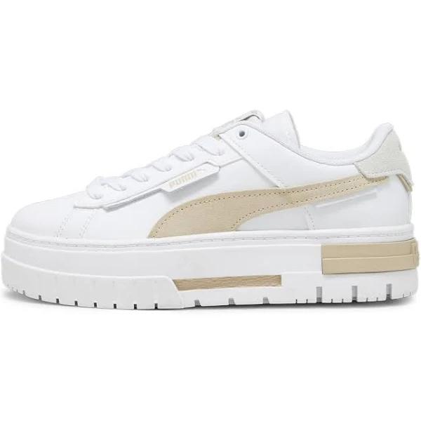 Mayze Crashed Women's Sneakers in White/Granola, Size 6 by Puma