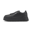 Mayze Stack Leather Women's Sneakers in Black, Size 8.5 by Puma
