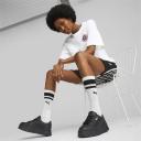 Mayze Stack Leather Women's Sneakers in Black, Size 8.5 by Puma