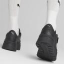 Mayze Stack Leather Women's Sneakers in Black, Size 8.5 by Puma