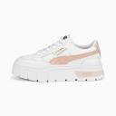 Mayze Stack Leather Women's Sneakers in White, Size 8 by Puma