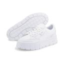 Mayze Stack Leather Women's Sneakers in White, Size 8 by Puma