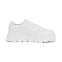 Mayze Stack Leather Women's Sneakers in White, Size 8 by Puma