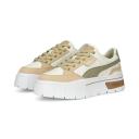 Mayze Stack Luxe Women's Sneakers in Whisper White/Pale Khaki, Size 5.5 by Puma