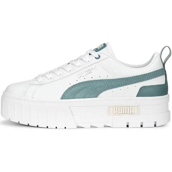 Mayze Women's Sneakers in White/Adriatic, Size 6.5 by Puma