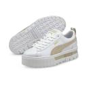 Mayze Women's Sneakers in White/Peyote, Size 6.5 by Puma