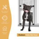 Medium Silver Patio Pet Door