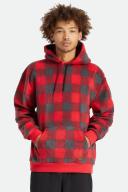 Men's Beta Arctic Fleece Hood in Red/Charcoal Grey Plaid XL