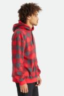 Men's Beta Arctic Fleece Hood in Red/Charcoal Grey Plaid XL