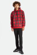 Men's Beta Arctic Fleece Hood in Red/Charcoal Grey Plaid XL