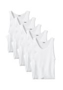 Men's Big & Tall Cotton Tank Undershirt 5-Pack by KingSize in White (Size 9XL)