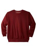 Men's Big & Tall Fleece Crewneck Sweatshirt by KingSize in Burgundy Marl (Size 5XL)